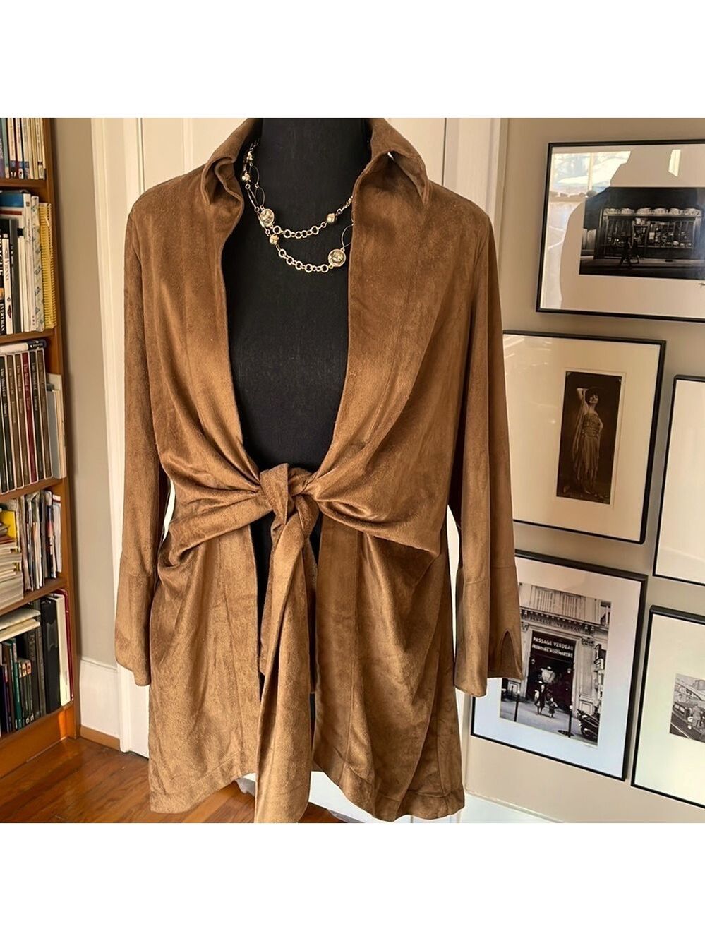 🔥🔥Neiman Marcus Faux-Suede Wrap Jacket 🙌⚡️BNWT
